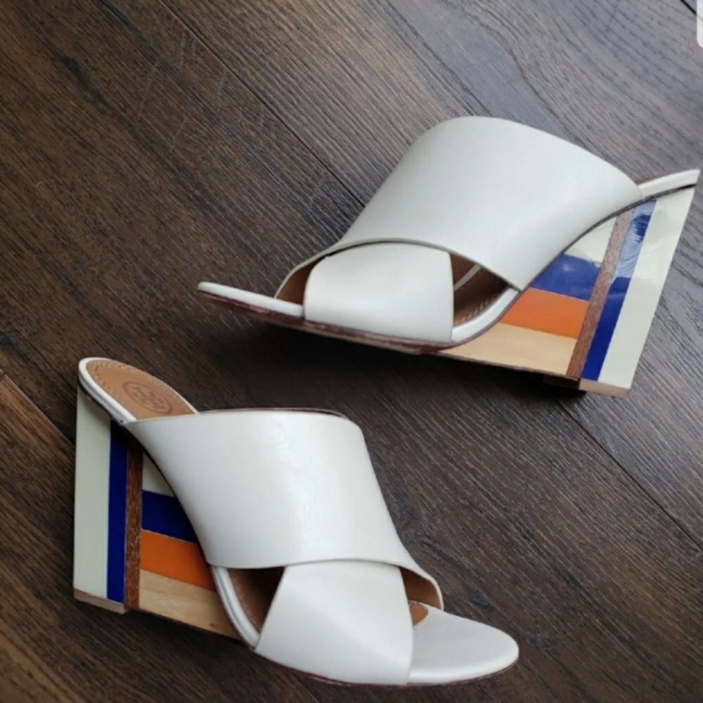 Tory Burch color block wedges
